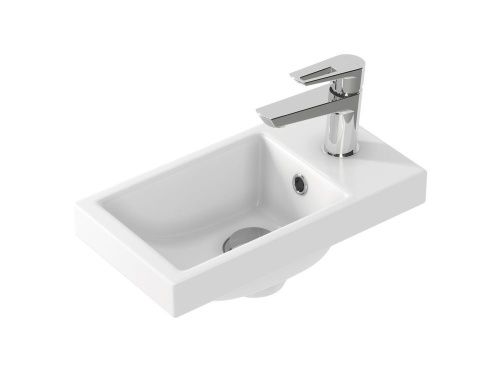 Раковина из сантехнического фарфора Taliente P-UM-COM40/1 40х20 накладная цвет белый