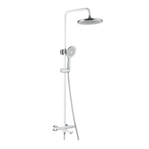 Душевая стойка Rose R3996F настенная цвет белый с термостатом - фото 2