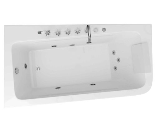 Ванна акриловая Grossman GR-17095-1L 170х95 пристенная асимметричная с ножками - фото 5