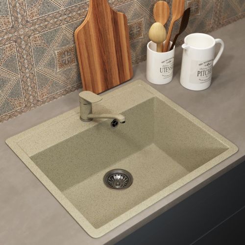Кухонная мойка Uperwood ECON UPD-104 4010202101 55х50 цвет бежевый поверхность матовая - фото 2
