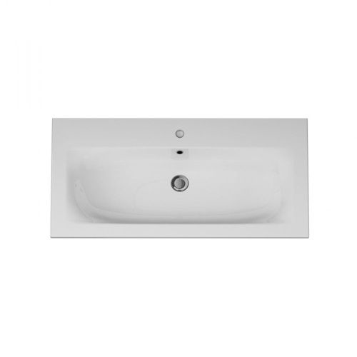 Раковина из сантехнического фарфора Am.Pm Spirit V2.0 M70AWCC1002WG 100х50 встраиваемая цвет белый 1 отверстие под смеситель - фото 2