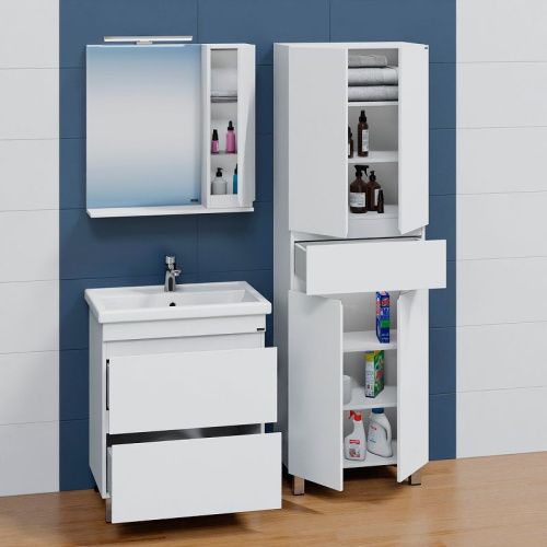 Тумба под раковину СанТа Марс 700293 70х40 напольная цвет белый - фото 3