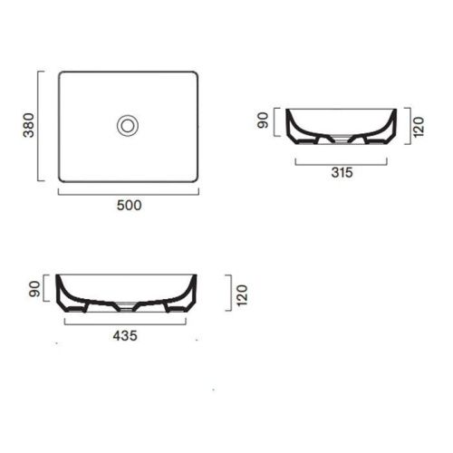 Раковина керамическая Catalano Green 422500001 50 см накладная цвет белый без отверстий под смеситель - фото 2