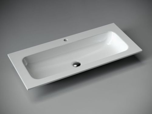 Раковина из сантехнического фарфора Ceramica Nova GRACE CN7013 100х50 накладная цвет белый 1 отверстие под смеситель - фото 3