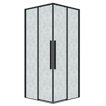 Душевой уголок Grossman Galaxy 300.K33.01.7070.21.02 70х70 стекло прозрачное профиль черный без поддона