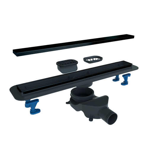 Душевой лоток Bettoserb Compact Line Matte Black 650 13702510BM 70х15 черный - фото 3