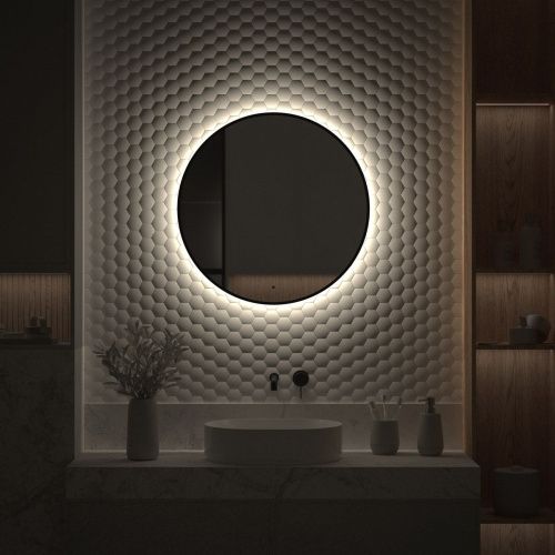 Зеркало с подсветкой Defesto AURA DF 2984R 70х70 подвесное - фото 5