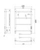 Полотенцесушитель Indigo Arc Lux LCALE60-40Rt 43х60 электрический хром