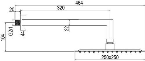 Душевая система AQG Alpha 19ALPEC32209 встраиваемая в стену цвет золото - фото 4