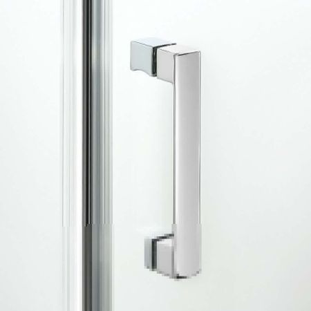 Душевой уголок New Trendy NEW RENOMA Chrome D-0112A/D-0085B 100х80 стекло прозрачное профиль хром без поддона