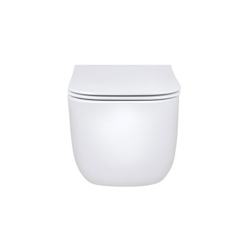 Унитаз подвесной Vincea Form VT1-35 белый с сиденьем микролифт безободковый душевой смыв - фото 3