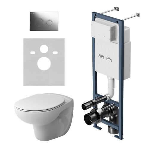 Комплект унитаз с инсталляцией с клавишей смыва Am.Pm Willow IS110151.DX15C1700