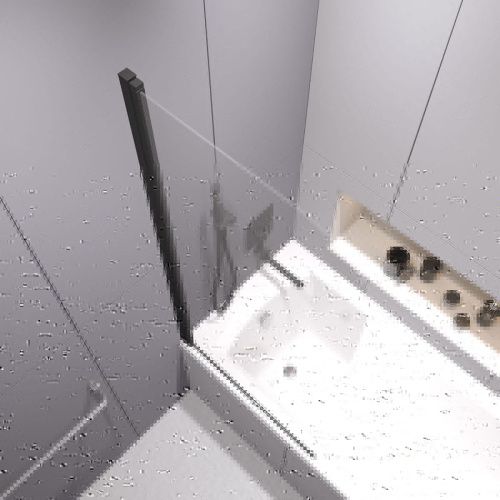 Душевая шторка на ванну RGW Screens 411110908-14 80х150 стекло прозрачное профиль черный ориентация универсальная - фото 5