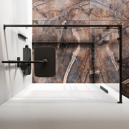 Душевой уголок Am.Pm Func W84G-403-12080-BТ 120х80 стекло прозрачное профиль черный без поддона