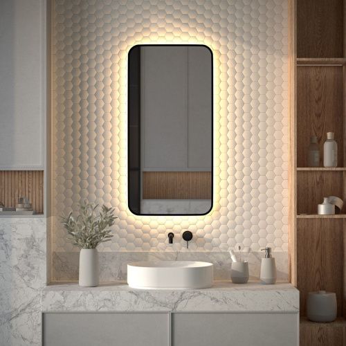 Зеркало с подсветкой Defesto AURA DF 2975 50х100 подвесное - фото 3