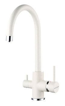 Смеситель для кухни Paulmark ESSEN Es213211-331 на мойку белый