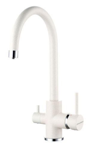 Смеситель для кухни Paulmark ESSEN Es213211-331 на мойку белый