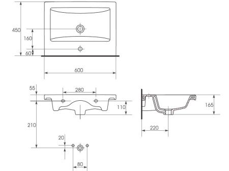 Тумба под раковину Stella Polar Кармела ольха SP-00000177 60х40 напольная цвет белый
