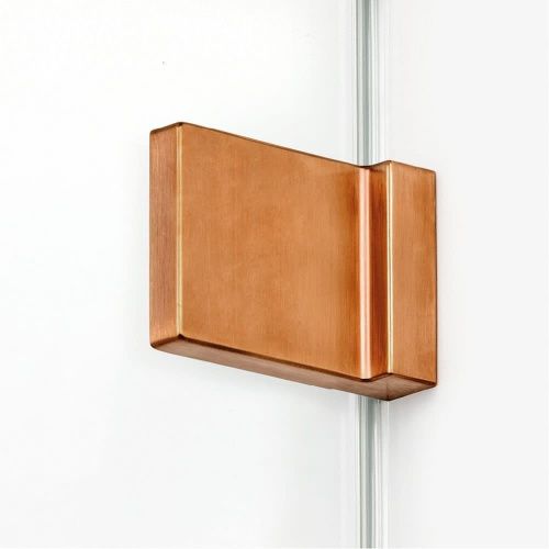 Душевая шторка на ванну New Trendy AVEXA Copper brushed EXK-3811 110х150 стекло прозрачное профиль медь ориентация правая - фото 3