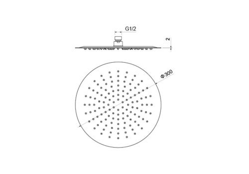 Верхний душ Aquatek AQ2075CR 30х30 хром - фото 3