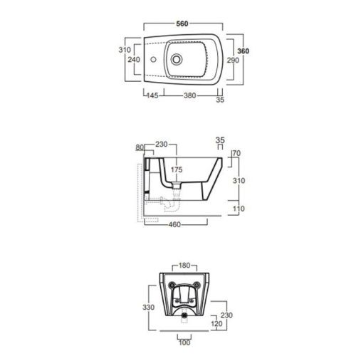 Биде подвесное Simas Baden Baden BB19bi matt*1 цвет белый - фото 2