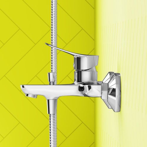 Смеситель для ванны и душа Dorff Norma D1010000 настенный хром - фото 4