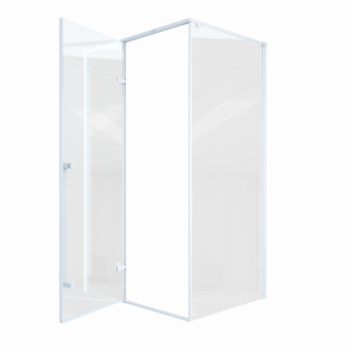Душевой уголок Cerutti SPA C1AW 120х90 стекло прозрачное профиль белый без поддона - фото 3