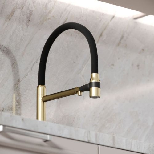 Смеситель для кухни Sancos Garda SC4009BG на мойку золото - фото 3