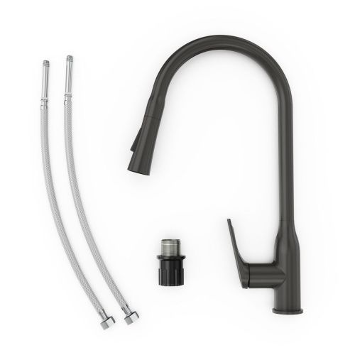 Смеситель для кухни Tokito MITSUISHI TOK-MIT-1013GM на мойку вороненая сталь - фото 3