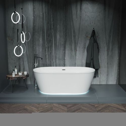 Ванна акриловая Aima Design TONDO 01тон17480с 175х80 отдельностоящая овальная с ножками - фото 3