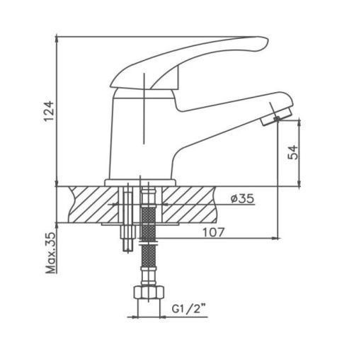 Смеситель Cron CN1003-8 на раковину белый - фото 3