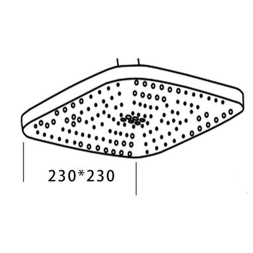 Верхний душ Voda VTS03Black черный - фото 3