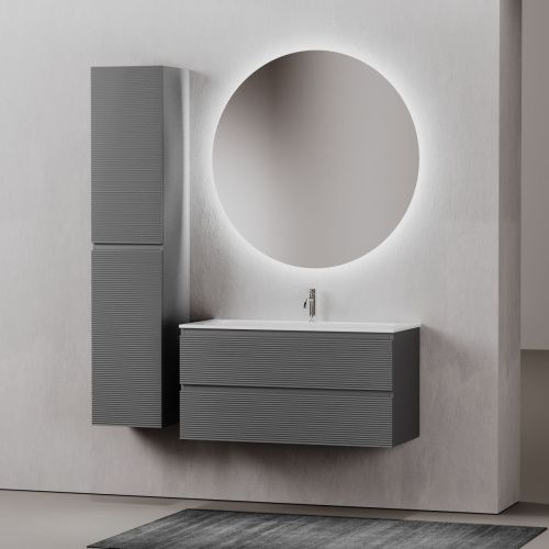 Тумба под раковину Sancos FOLK FL100GS 100х40 подвесная цвет серый - фото 3