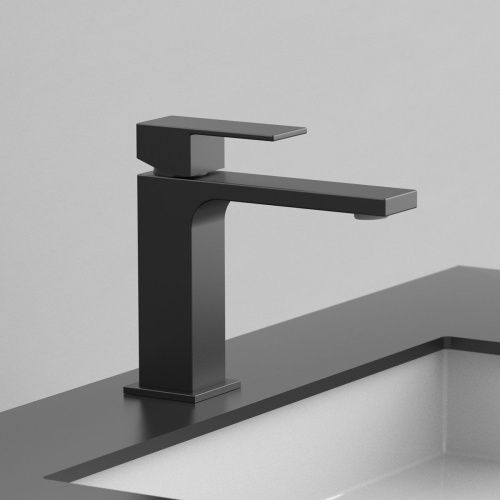 Смеситель Vincea Cube VBF-1C01MB на раковину черный - фото 3