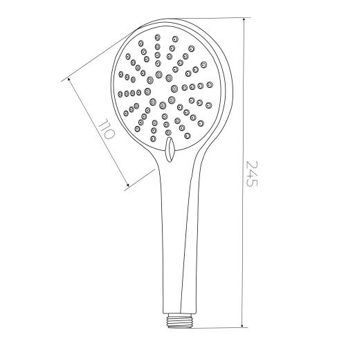 Душевая лейка WesnaArt LD053 цвет хром - фото 2
