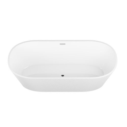 Ванна акриловая Grossman Forta GR-27021 170х75 отдельностоящая овальная с каркасом - фото 2