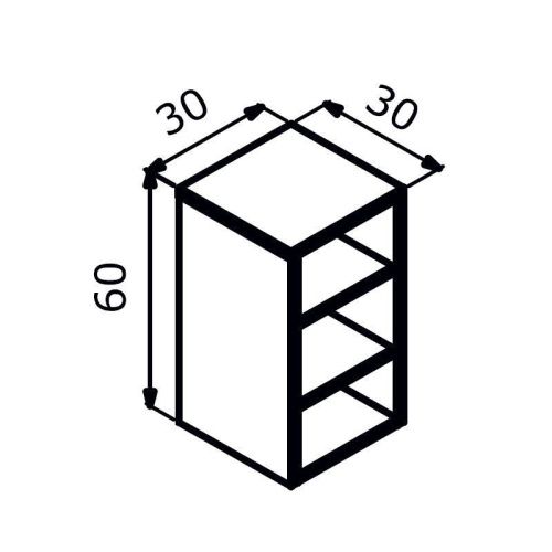 Полка Orka Knidos 3000991 30х30х60 подвесная цвет коричневый/черный - фото 5