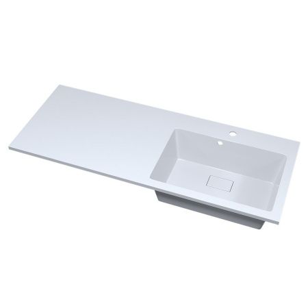 Раковина из литьевого мрамора Uperwood Cosmos 291020412 120х48 над стиральной машиной цвет белый