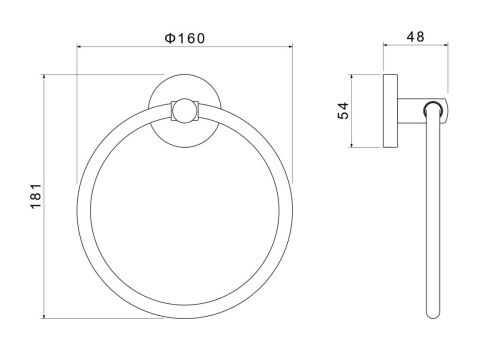 Полотенцедержатель Aquatek ОБЕРОН AQ4212MB - фото 3
