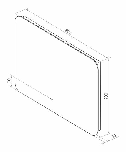 Зеркало с подсветкой Misty Зеркала (сенсорные) АДХ-02-80/70-14 80х70 подвесное - фото 5