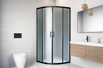 Душевой уголок Royal Bath HKD RB90HKD-C-BL-Practic 90х90 стекло рифленое профиль черный без поддона