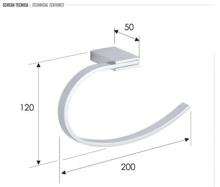 Полотенцедержатель Remer Flat FT44CR
