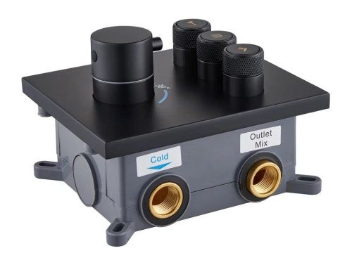 Душевая система ALMAes Como TVZ-8804 встраиваемая в стену цвет черный - фото 3