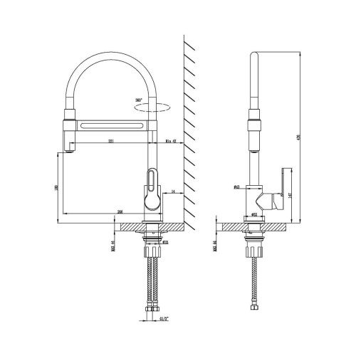 Смеситель для кухни LeMark Soul LM6006C на мойку хром - фото 2