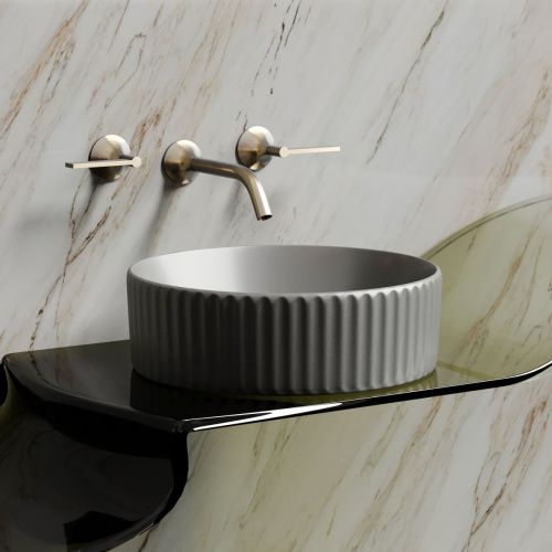 Раковина из сантехнического фарфора Ceramica Nova ELEMENT CN6057MH 40х40 накладная цвет черный без отверстий под смеситель - фото 3