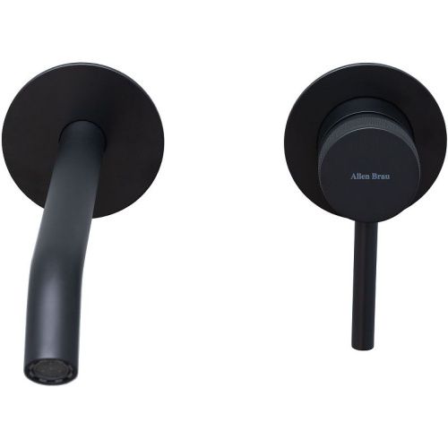 Смеситель для раковины Allen Brau Priority 5.31A03-31 встраиваемый в стену черный - фото 3