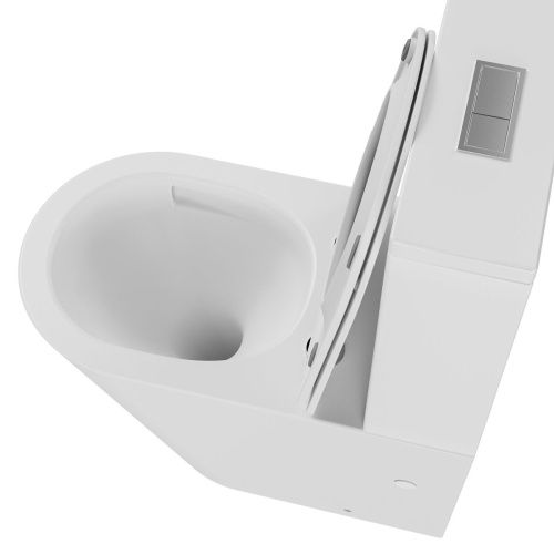 Унитаз напольный с бачком Grossman Торнадо GR-4458MSQ белый с сиденьем микролифт безободковый смыв торнадо - фото 4