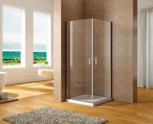 Душевой уголок Aquanet Cinetic AE12-N-90H190U-CT-2 шт 90х90 стекло прозрачное профиль хром без поддона - фото 2