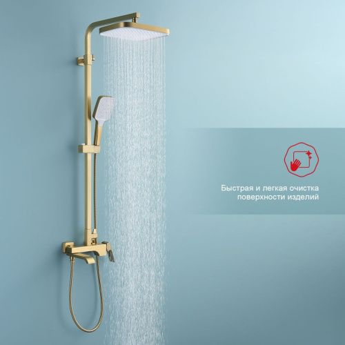 Душевая стойка Raglo R02 R02.24.03 настенная цвет золото - фото 3