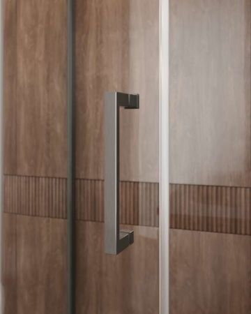 Душевой уголок Cezares MOLVENO MOLVENO-R-11-90+30-C-GM-IV 120х120 стекло прозрачное профиль оружейная сталь без поддона